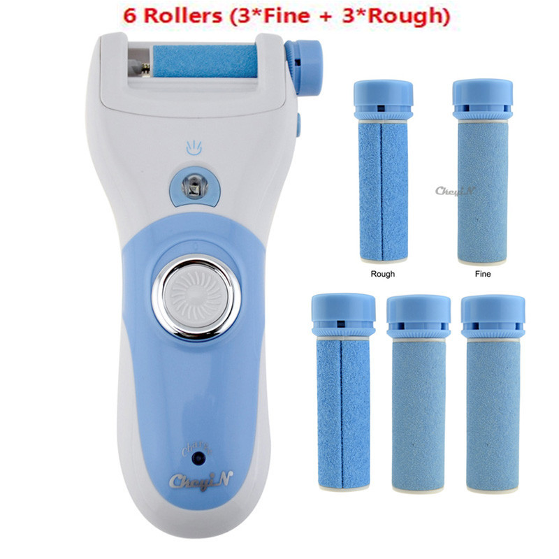 Image of Hot Rechargeable Foot Care Tool + 6 Roller Electric Pedicure Peeling Dead Skin Removal Feet Care Machine Personal Care For Feet