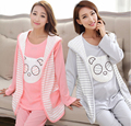 Autumn Winter Sleepwear for pregnant women clothing breast feeding clothes pregnant women pajamas home nursing clothes