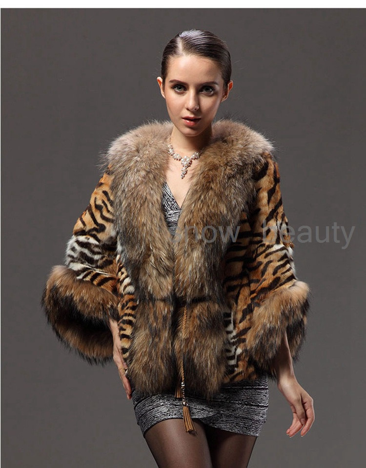 rabbit fur jacket with raccoon fur collar (5)
