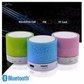 100PCS Free DHL Wireless Mini Portable LED Bluetooth Speakers Handsfree Speaker FM Radio TF Card HIFI