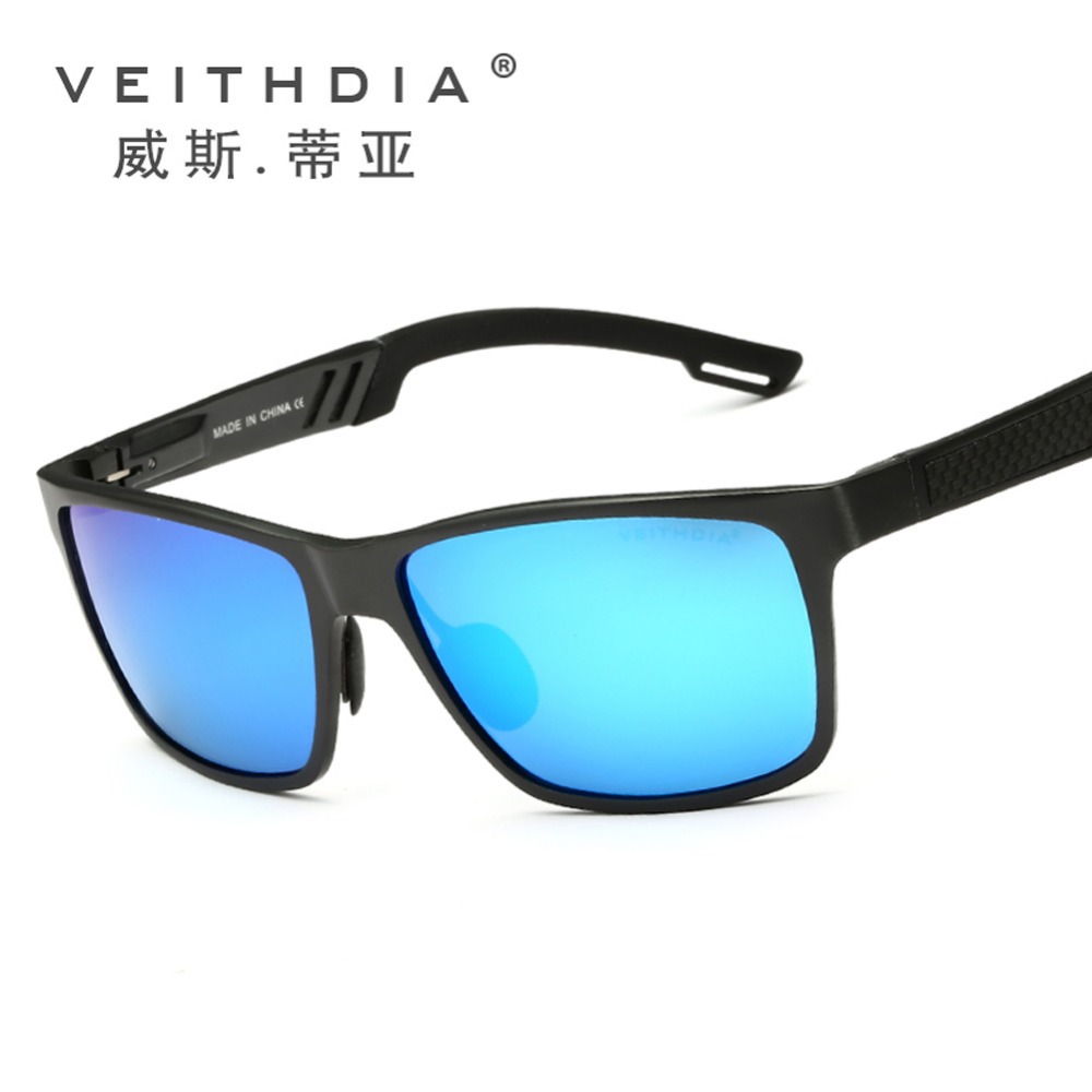 Veithdia Polarized Happy Freedom Sunglasses Men Sport Sunglasses Wayfarer Goggle Eyewear Accessories Oculos De Sol Feminino