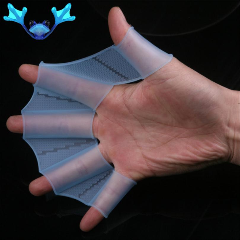 Image of Swim Gear Fins Hand Web Flippers Silicone Training 1 pair Gloves Women Men Kids webbed gloves for swimming silicone 3 Size Q035