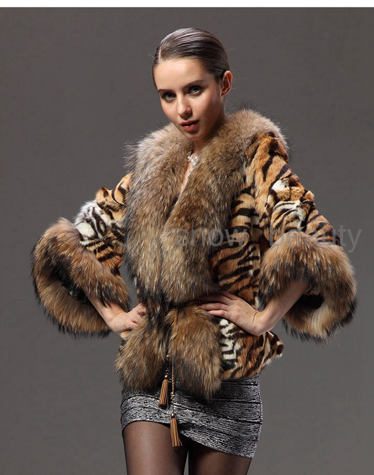 rabbit fur jacket with raccoon fur collar (4)