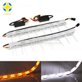 Universal DRL 3014 Chips Car Daytime Running Lights DRL Lamp Headlight Flexible Strip Light Angel Tear