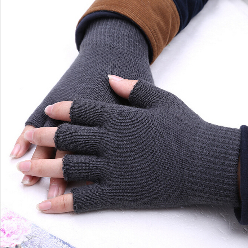 half finger winter gloves