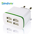 Sindvor Universal 4 Ports Usb Charger Power Adapter 5V 4A EU Plug Travel Wall Charger For