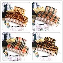 New Design Fashion Large Tortoise Acetate Leopard Hair Claws Clips Accessories For Women Wholesale Girls Jewelry Free Shipping