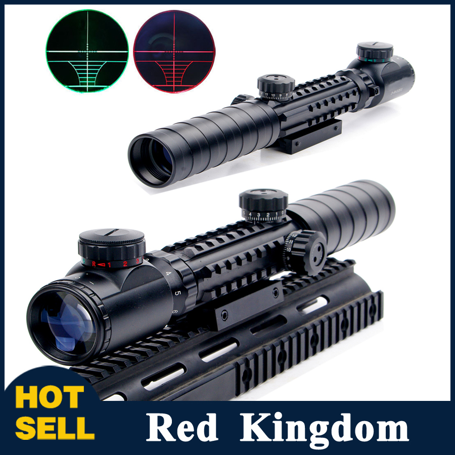 Image of New 3-9x32EG Riflescope Red&Green Illuminated Rangefinder Reticle Shotgun Air Hunting Rifle Scope With Lens Cover Free Shipping