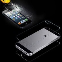 Front + Back Premium Real Tempered Glass Film Screen Protector for iPhone 5 5S
