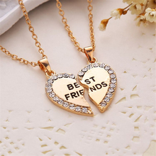 Hot Selling New Style Broken Heart Pendant Best Friend Puzzle Necklaces Gift for Girl Friend Fashion