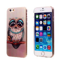Fashion Owl Tower Flag TPU Silicone Soft Case For Apple iphone 6 iphone6 Back Skin Cover Cell Phone Protect ShockProof Bag