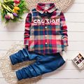 2017 Spring Kids Warm Kids Costumes Set Boy Children s Fashion Plaid Suit Boys Clothes Baby