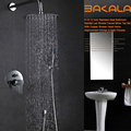BAKALA Luxury 8 10 12 16 inch Stainless Steel Bathroom rain shower faucets head shower set