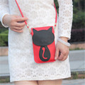 Women s Lovely Umbrella Cute Cat Pattern Messenger BagsSingle Shoulder Bags Faux Leather Small Crossbody Case