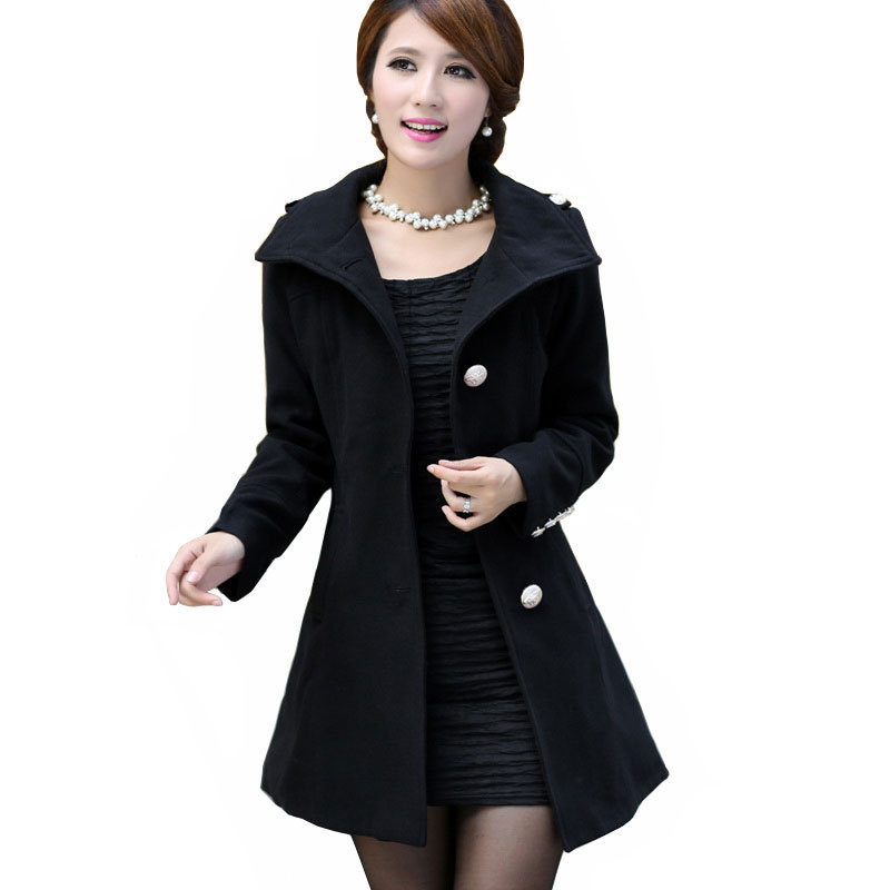 Black Wool Coats Ladies
