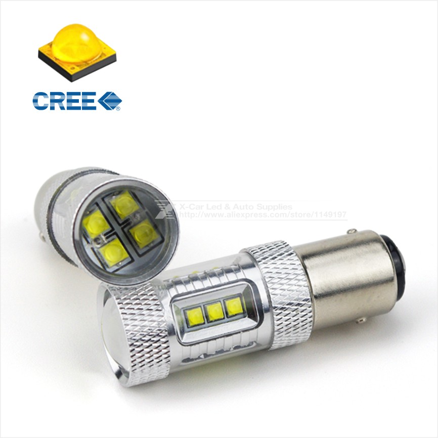 Image of 2x High Power S25 1156 80W P21W CREE XBD LED Reverse Light Backup BA15S Led Reverse Lamp 360 Degree Beam Sourcing Light DC12-24V