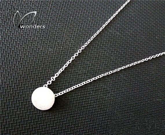 silver moon necklace