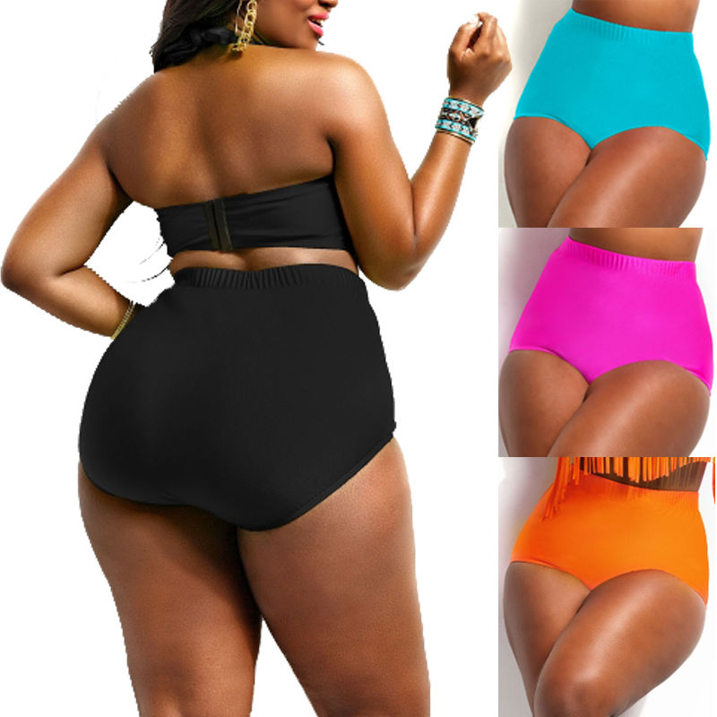 high waisted swim bottoms plus size