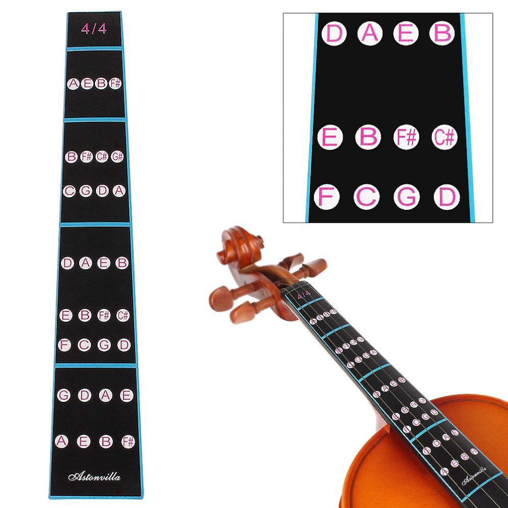 Description Picture 2 of itemSlade 4/4 Violin Intonation Sticker Fretboard Note Label Fingering Chart Practice Beginner music Violin Parts Accessories