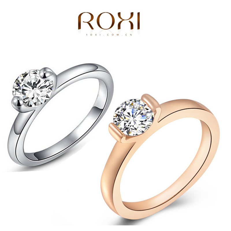 2015 Hot ROXI Ring Fashion Women Engagement Austrian Crystal 18K Rose Gold Plated Full Size Zircon R