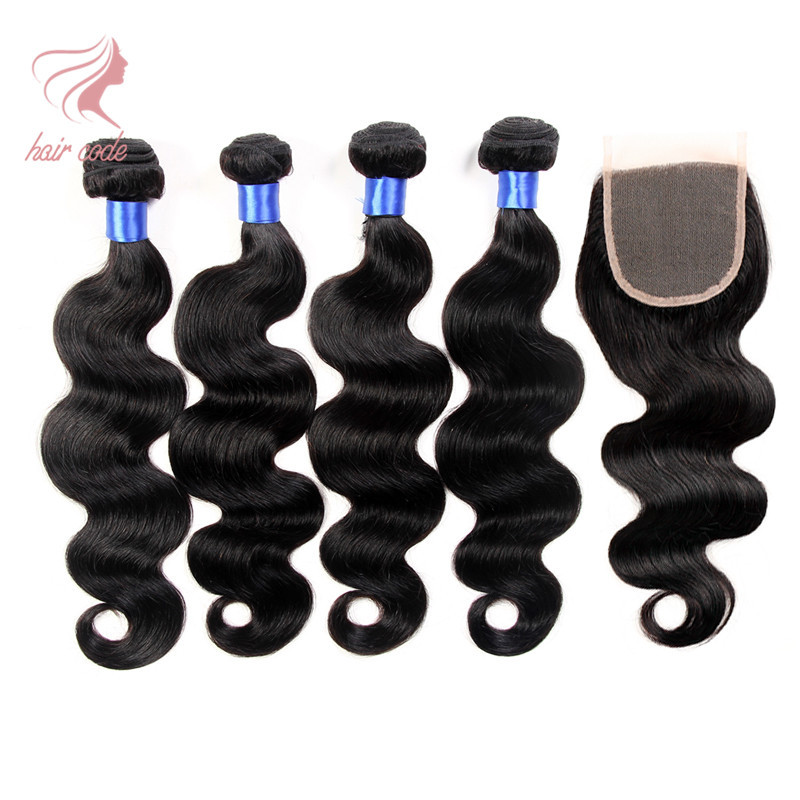 Image of 8A Grade Peruvian Virgin Hair Body Wave With Closure Cheap Human Hair With Closure Piece Ms Lula Hair With Closure And Bundles