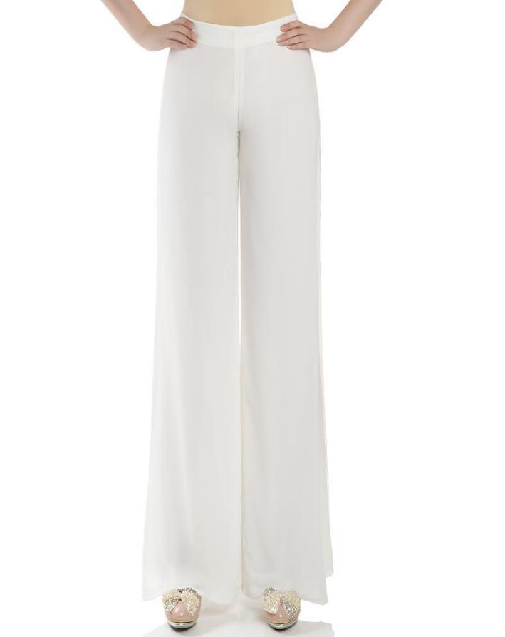 white wide leg pants high waist