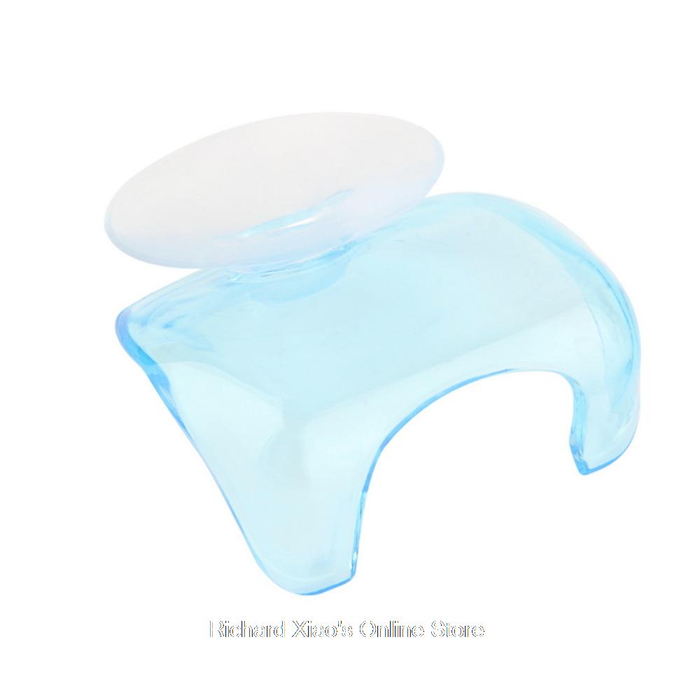 Clear Blue Plastic Super Suction Cup Razor Rack Bathroom Razor Holder Suction Cup Shaver Storage Rack