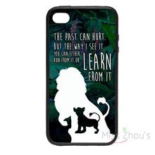For iphone 4/4s 5/5s 5c SE 6/6s plus ipod touch 4/5/6 back skins mobile cellphone cases cover Lion King Learn Simba Mufasa Cool