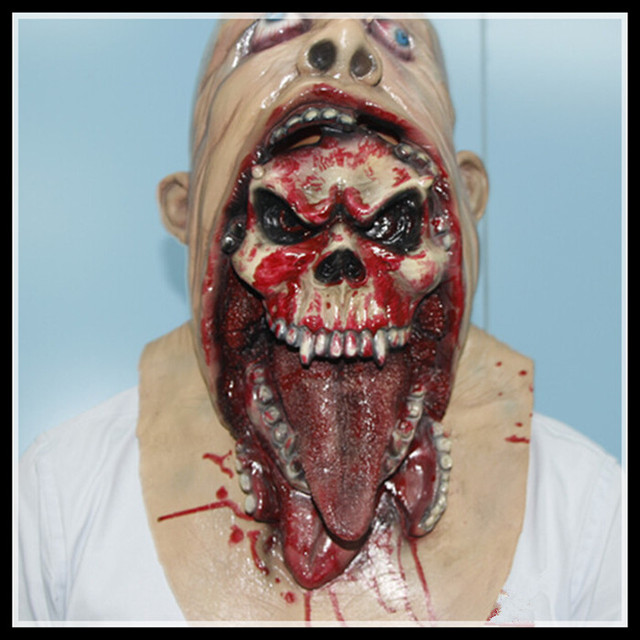 Halloween horror ghost Mask 2016 New Horror ghost Skull Face Mask Silicone Horror Ghost Mask Party Cosplay Masks Free Shipping