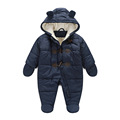 new 216 baby winter clothes cotton thick warm Hooded baby jumpsuits newborn baby boy girl romper