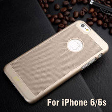 High quality Mobile Phone Cover For iPhone 6 6s Case Ultra thin Hollow Mesh Hard Case for iphone 6 6S 4.7inch Mobile Phone