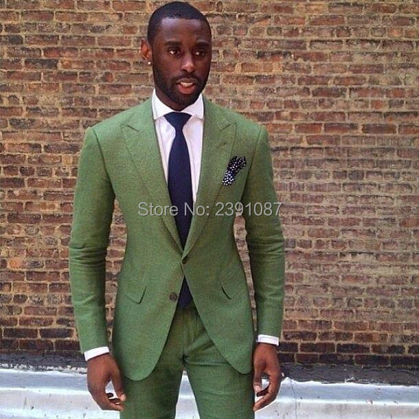 2016 Custom Made Green Handsome Formal Mens Suits For Wedding Exquisite Handsome Best Mens Suit Groom Tuxedos (Jacket Pants Tie) Cheap.jpg