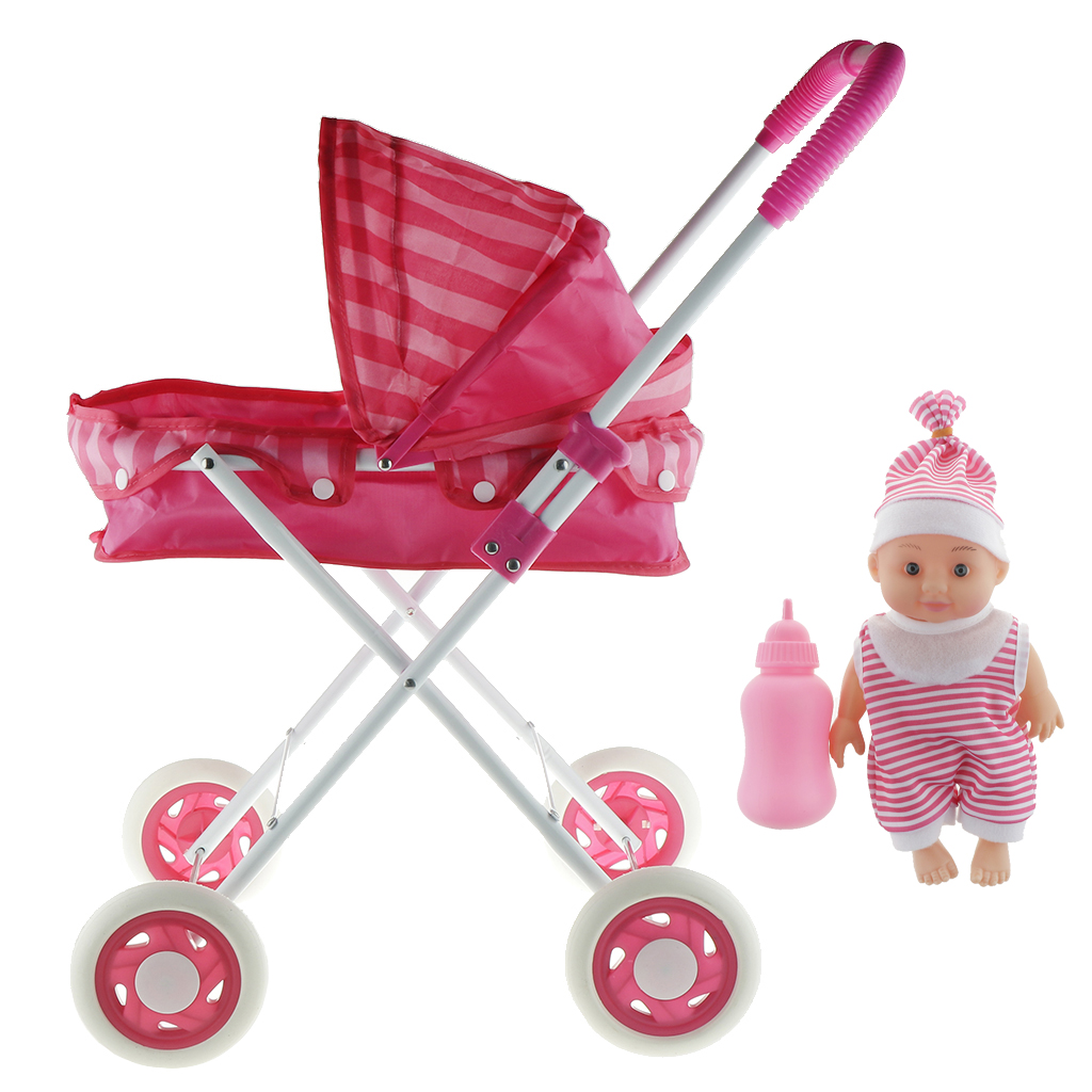 baby doll and pushchair