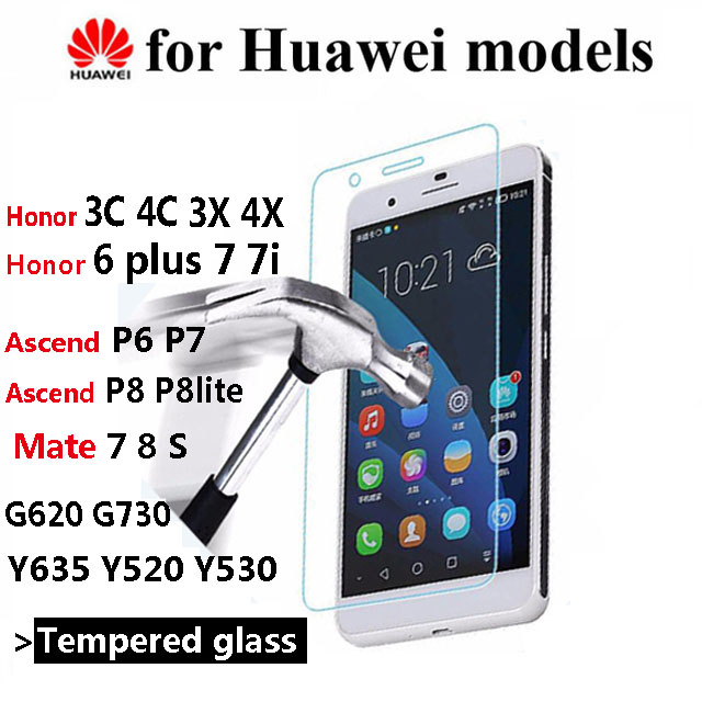Image of 0.3mm Ultra Thin Tempered Glass for Huawei honor 7 7i Ascend P6 P7 P8 lite mate 7 8 S Glass Screen Protector Protective film