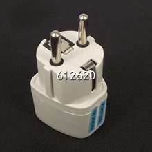 Universal Travel Power Plug AU UK US to EU AC Power Socket Plug Travel Charger Adapter Converter 10A White europlug type C
