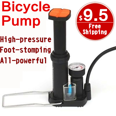 Image of 2016 New High-pressure Bicycle Pump Pedal Cycling Pumps Straddling Inflator Mountain Bike Mini Portable Sale Bicycle Accessories