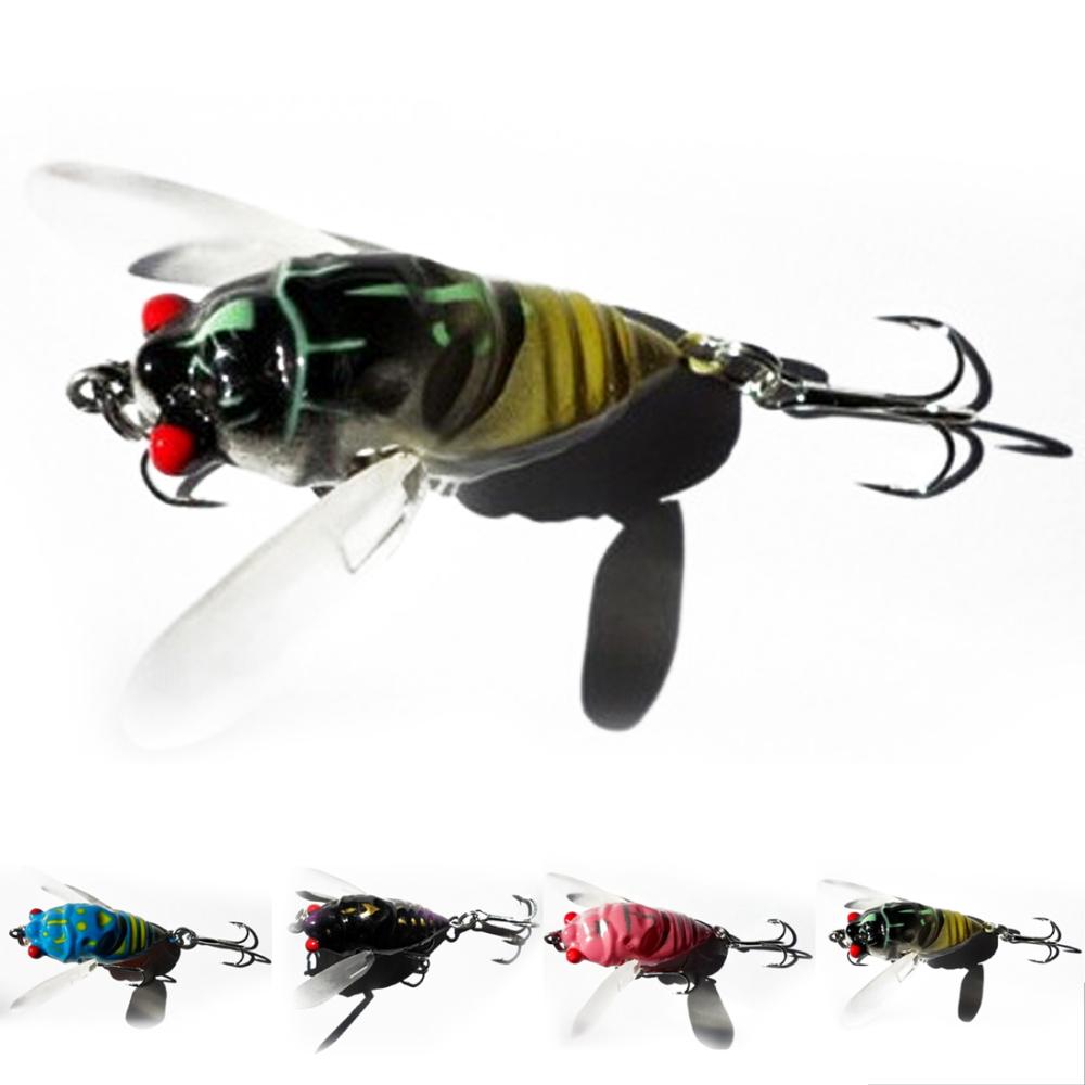 Image of Random Color 2016 New Promotions 1 Pcs 4-Color Cicada Baits Fishing Lures Bass Crank baits 4cm 6.4g Float Baits