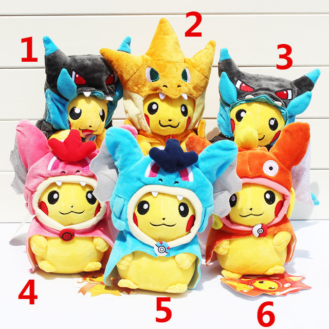 20-25 см Пикачу Косплей Х Brinquedo Magikarp Charmander Charizard Плюшевые Игрушки Моды Чучела Животных Игрушки Куклы