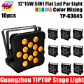 TIPTOP 10XLOT LED 12pcs High Power LED Indoors 15W 5in1 Building Flood Floor Projector Double Yoke