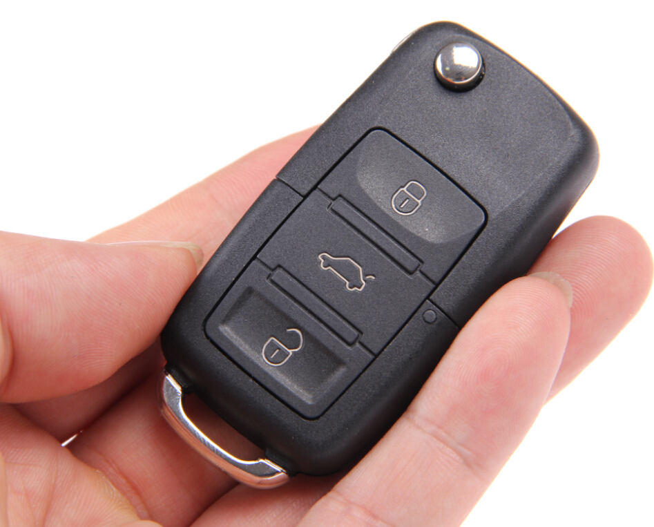 Folding Car Remote Flip Key Shell Case Fob For Volkswagen Vw Jetta Golf Pas...