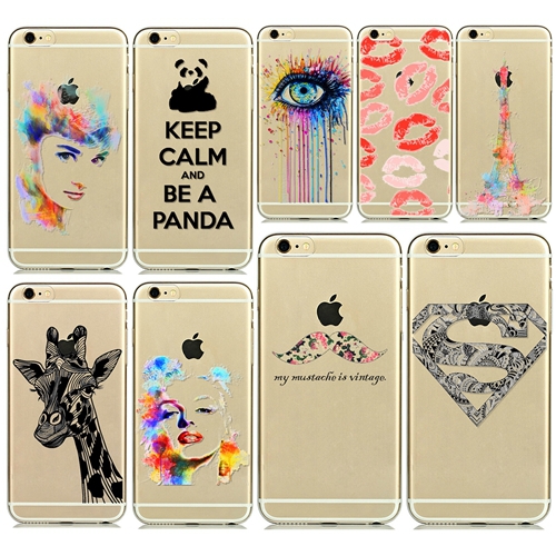 Colorful Design Phone Cases for Apple iPhone 6 Plus Ultra Thin 0 5mm Soft TPU Painted