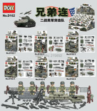 Doll D162 Band of Brothers Riot police army Minifigures with weapons Minifigure toys Building Blocks Bricks Compatible with Lego