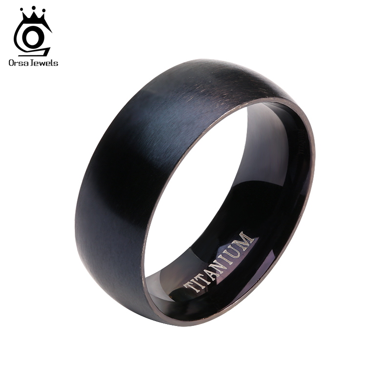 2015 New Arrival Titanium Ring for Men and Women Hot Sale Black Men Ring Wholesale OTR01