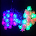 10M 50LED lamps Rose Flower Christmas lights for outdoor garden wedding paty patio string light garland