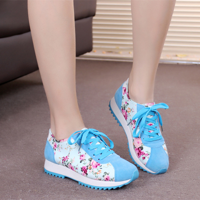 2016 spring shoes female floral shoes casual single shoes