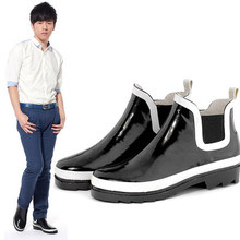 Hot Selling Fashion unisex rainboots men summer low rainboots 2016 men outdoor low non slip rubber rain shoes size 38-44
