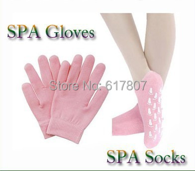 Superdealer 2pairs LOT 1pair glove 1pair sock Whiten Skin Moisturizing Treatment Gel SPA gloves and socks