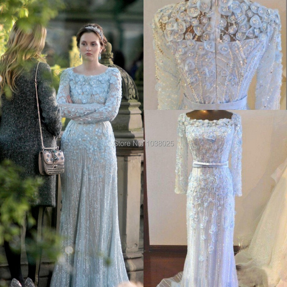 blair waldorf blue wedding dress