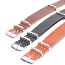 NATO Brown black PU Leather Wholesale 18mm 20mm 22mm 24mm Watchbands Men Women Casual Watches Strap Wristwatch Band Buckle Belts