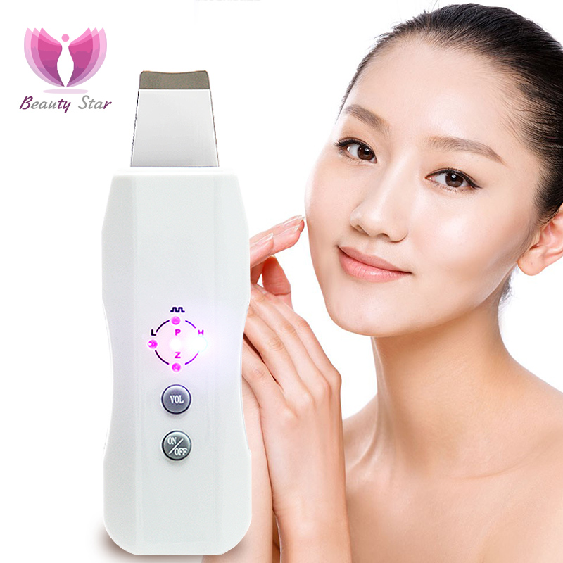 Ultrasonic Skin Scrubber Ultrasound Facial Skin Cleaner Anion Ultrasonic Face Skin Peeling